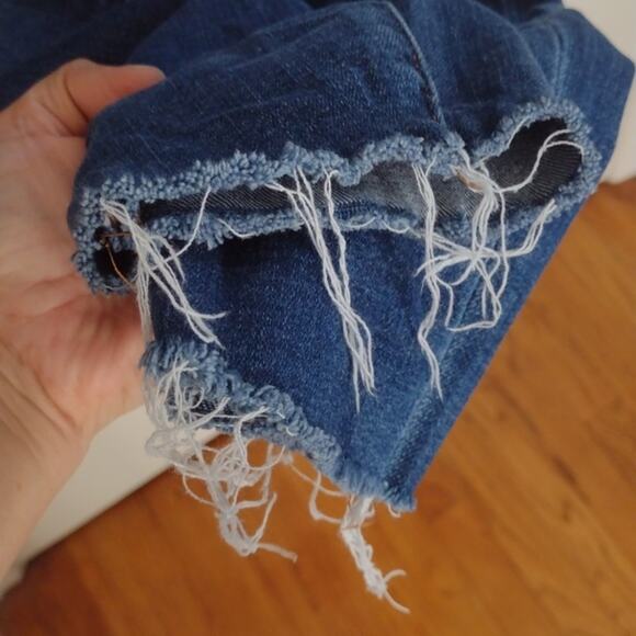 Madewell 9” Mid-rise Button Fly Raw Hem Skinny Jeans Size 28 Denim - Picture 8 of 13